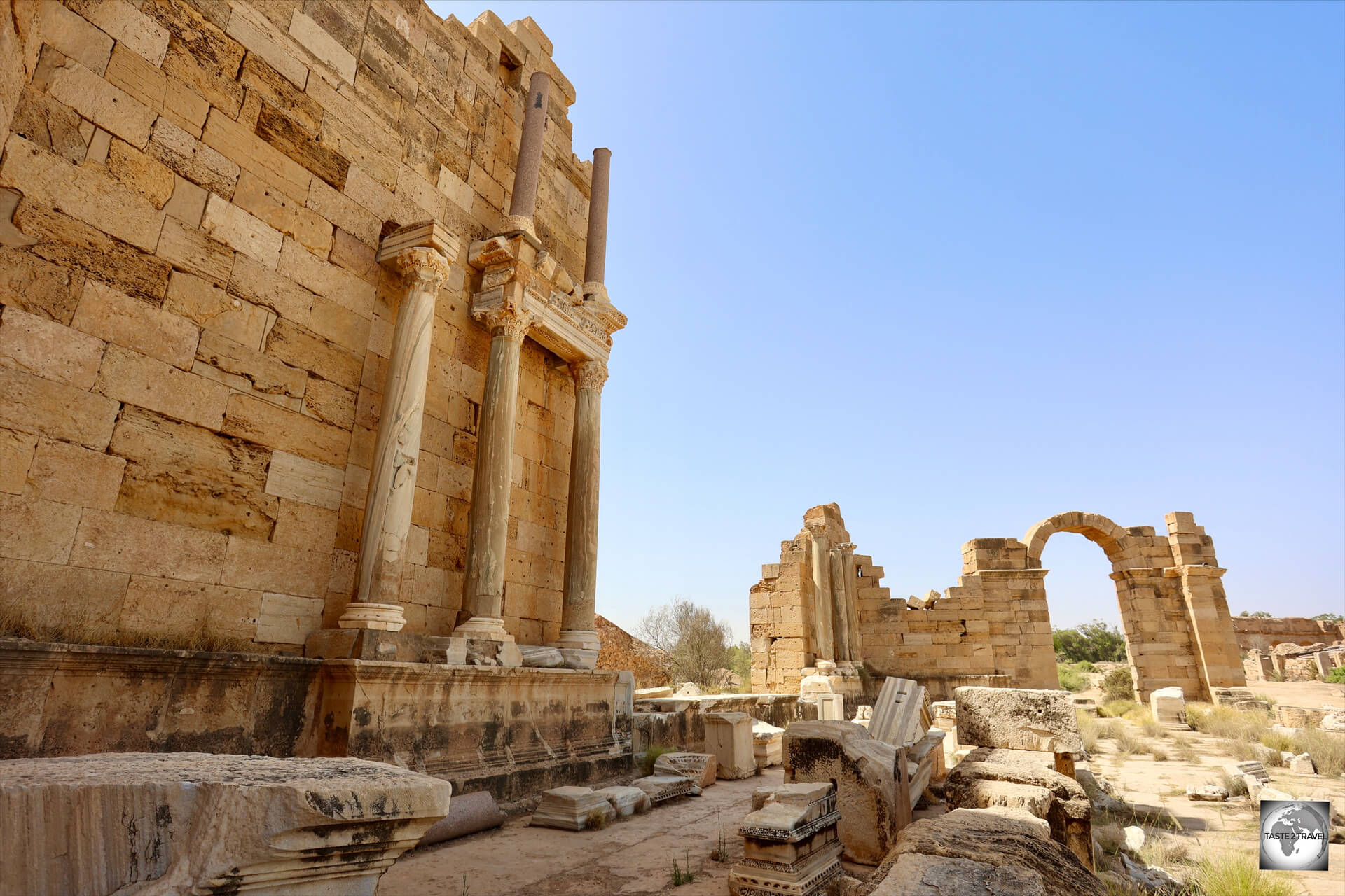 A view of the Nymphaeum, which marked the end of an impressive colonnaded street, which ran 400 metres from the harbour.
