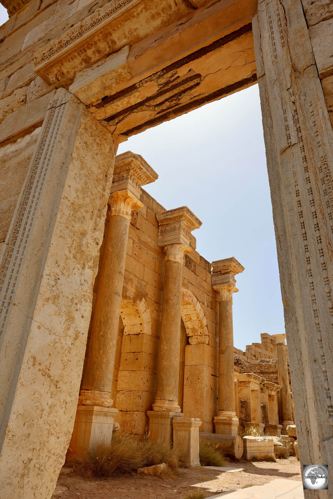 Entrance to the Severan Forum, one of the main squares at Leptis Magna.