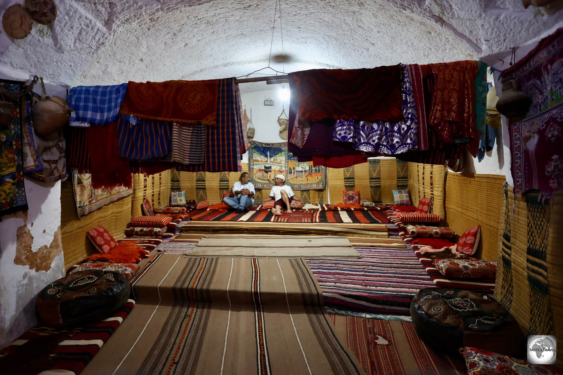 The different floor levels in each room were for different members of the household.