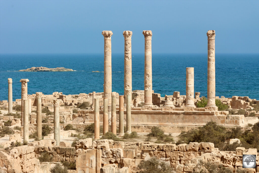 A view of the ancient Roman city of Sabratha, a UNESCO World Heritage Site.