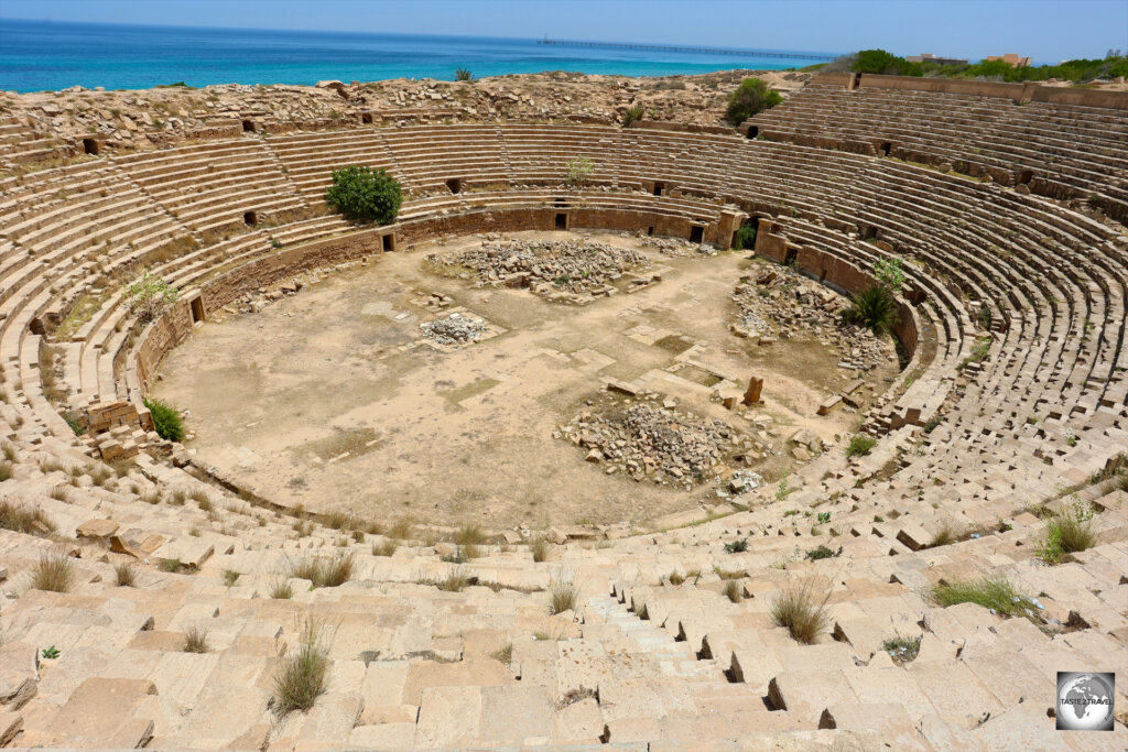 The Amphitheatre at Leptis Magna could accommodate 16,000 spectators.