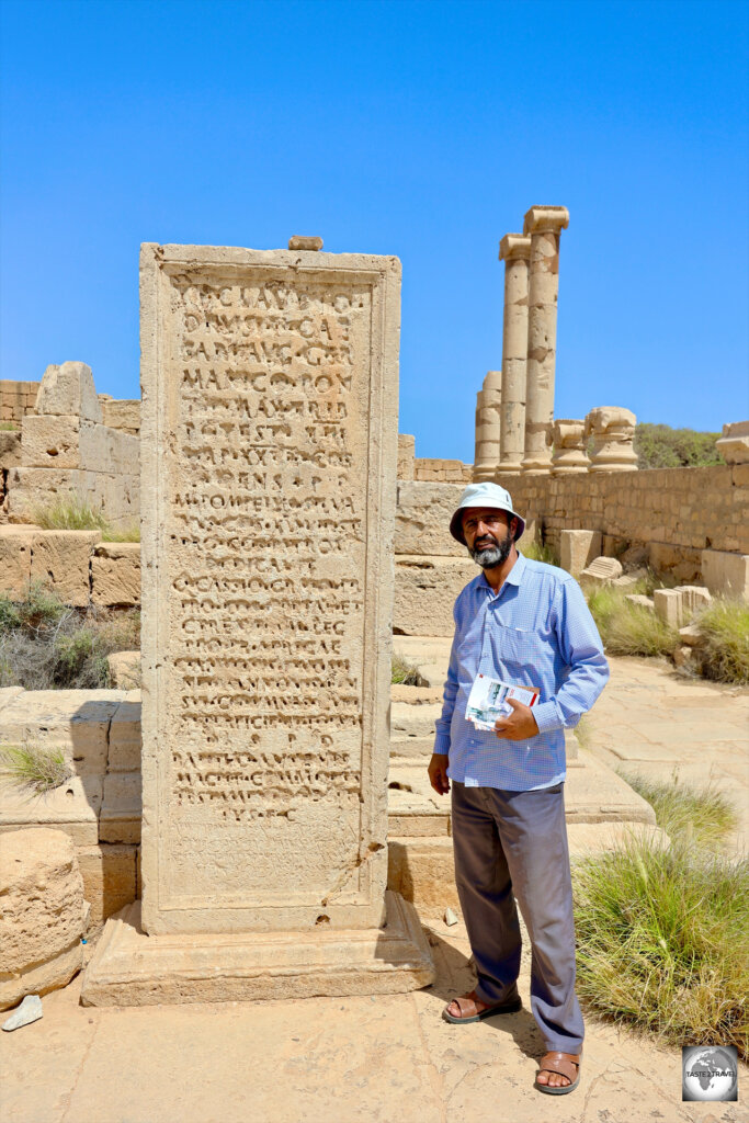 My informative guide, Mahmoud, at Leptis Magna.