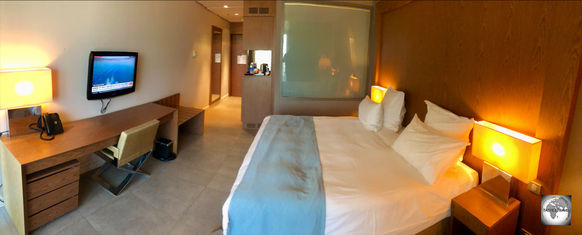 My room at the Four Points by Sheraton Hotel in Tripoli, which, despite a heatwave, had no A/C.
