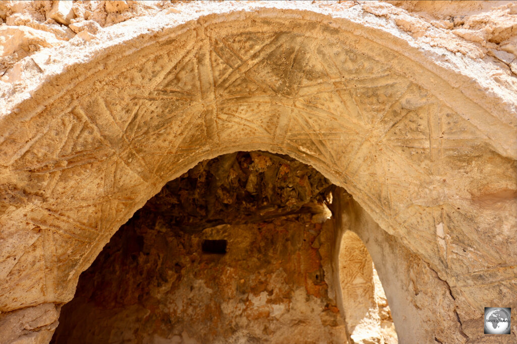 Decorative markings, which represent many different faiths, can be found on the houses at Tormisa.