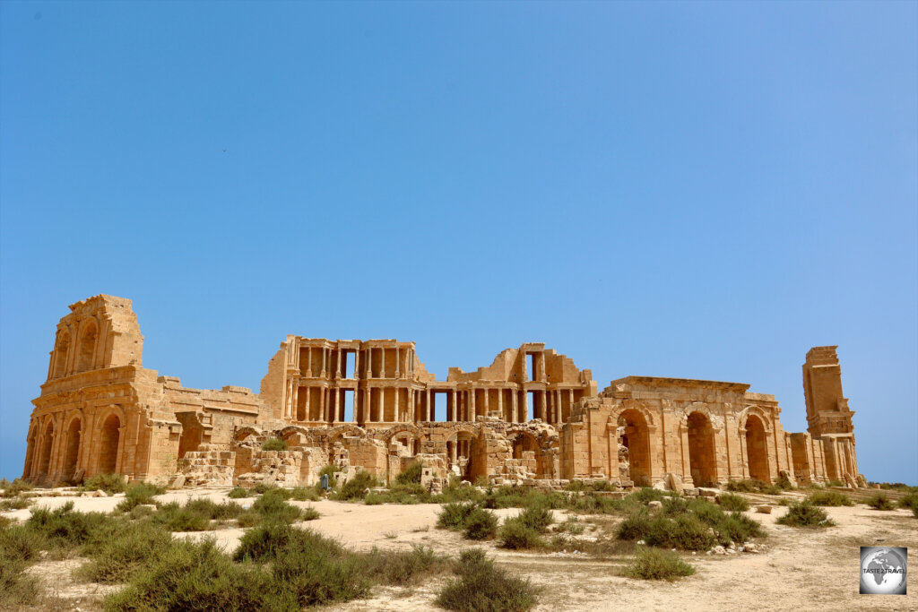 A view of the Roman theatre at Sabratha.