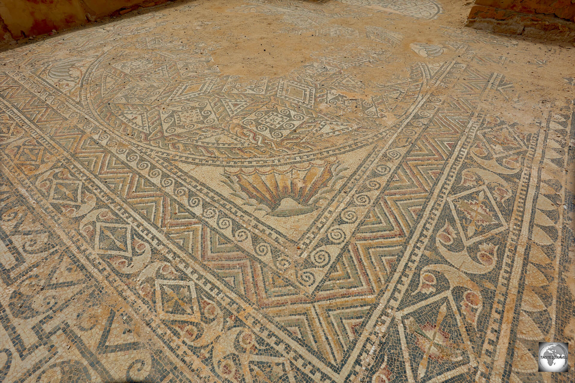 Sabratha was home to many opulent roman residences whose floors were covered with colourful mosaics.