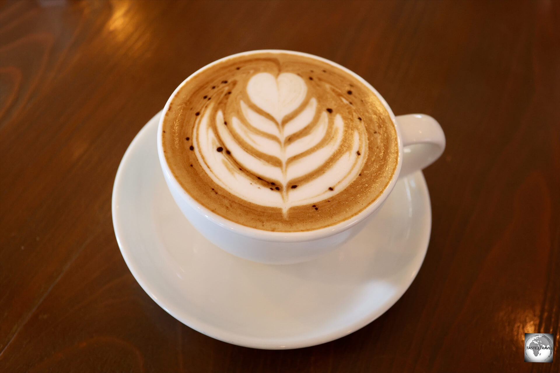 An amazing cappuccino at Bazetti Coffee in Ashgabat.