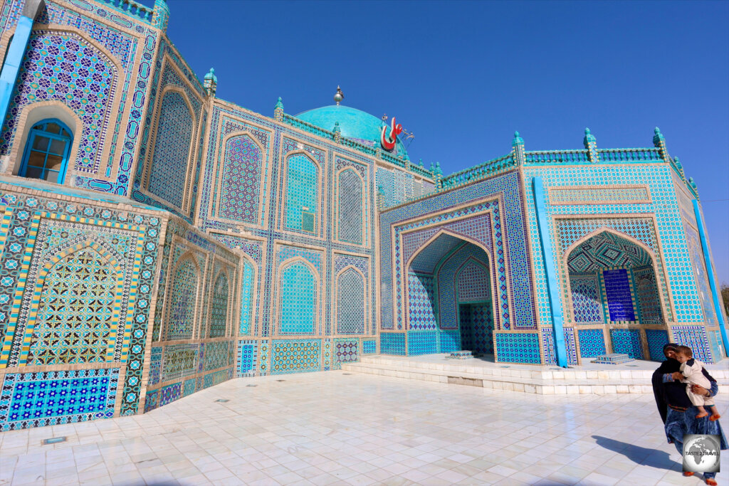 The Blue Mosque in Mazar-i-Sharif was inspired by classic Persian design elements.