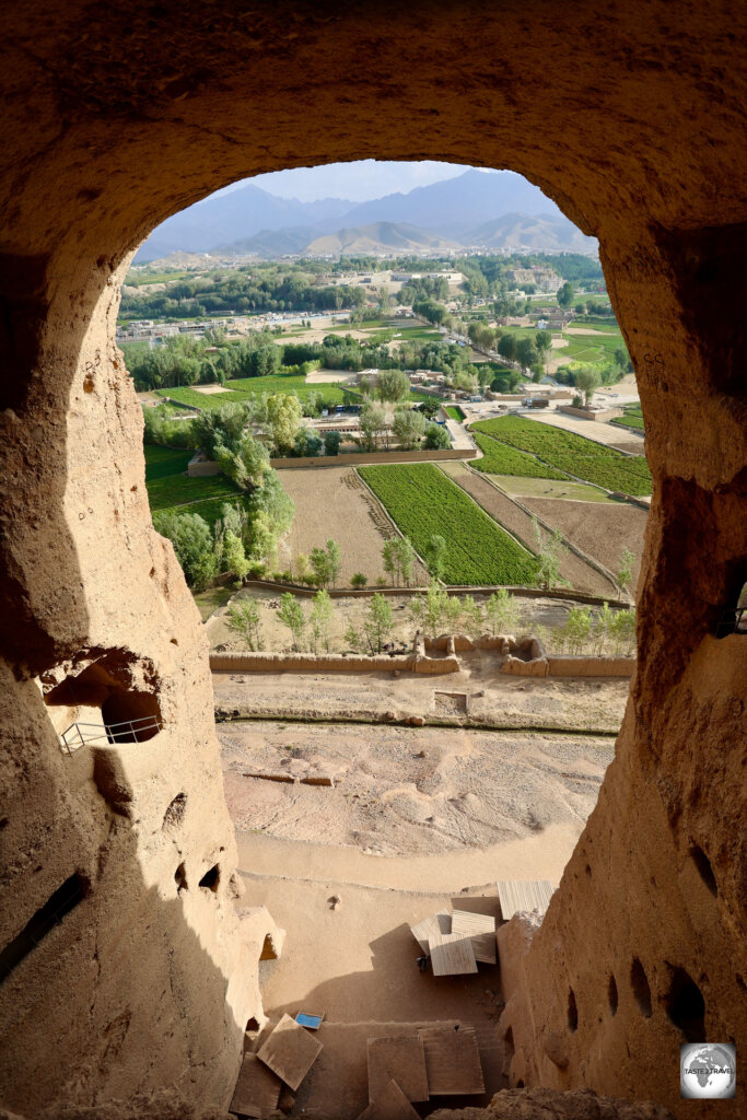 View of the Bamyan Valley from the top of the Eastern Buddha.