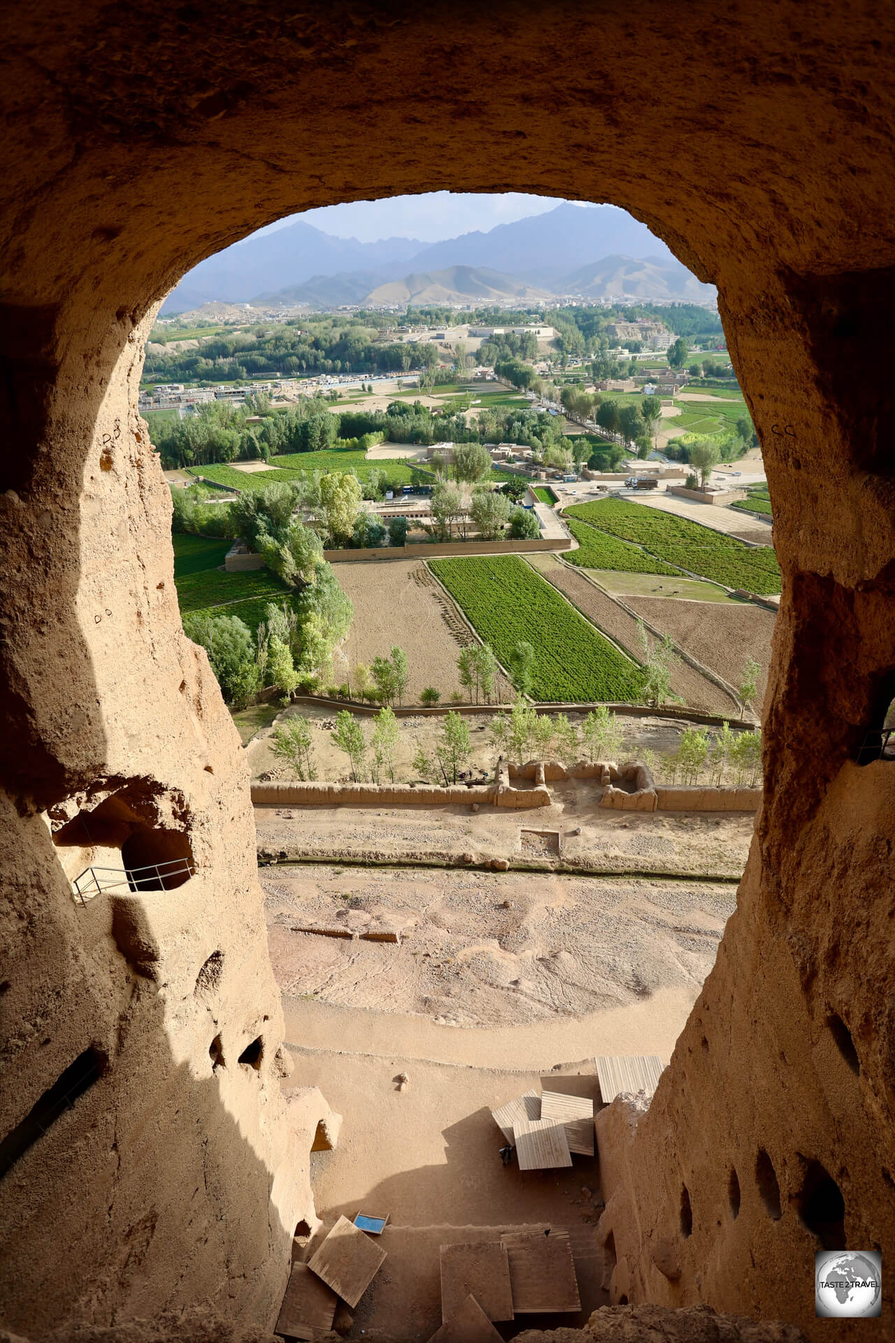 A view of the Bamyan Valley, from the top of the Eastern Buddha.