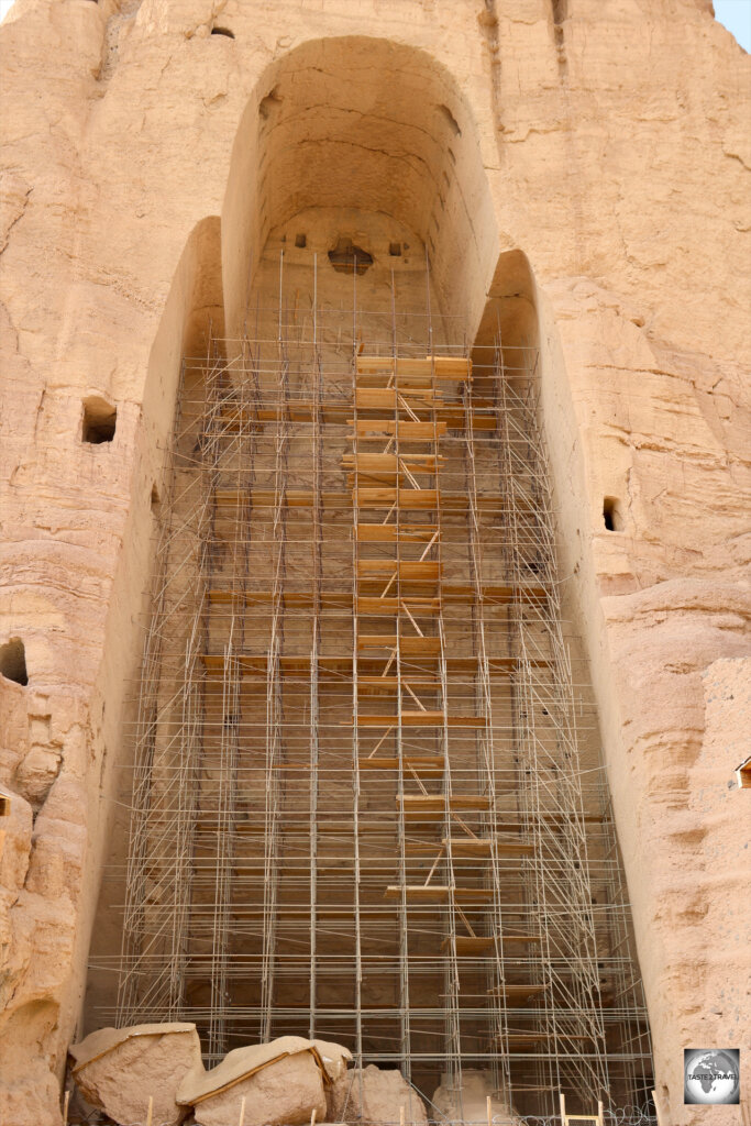 The empty niche, which was once occupied by the Western Buddha at Bamyan.