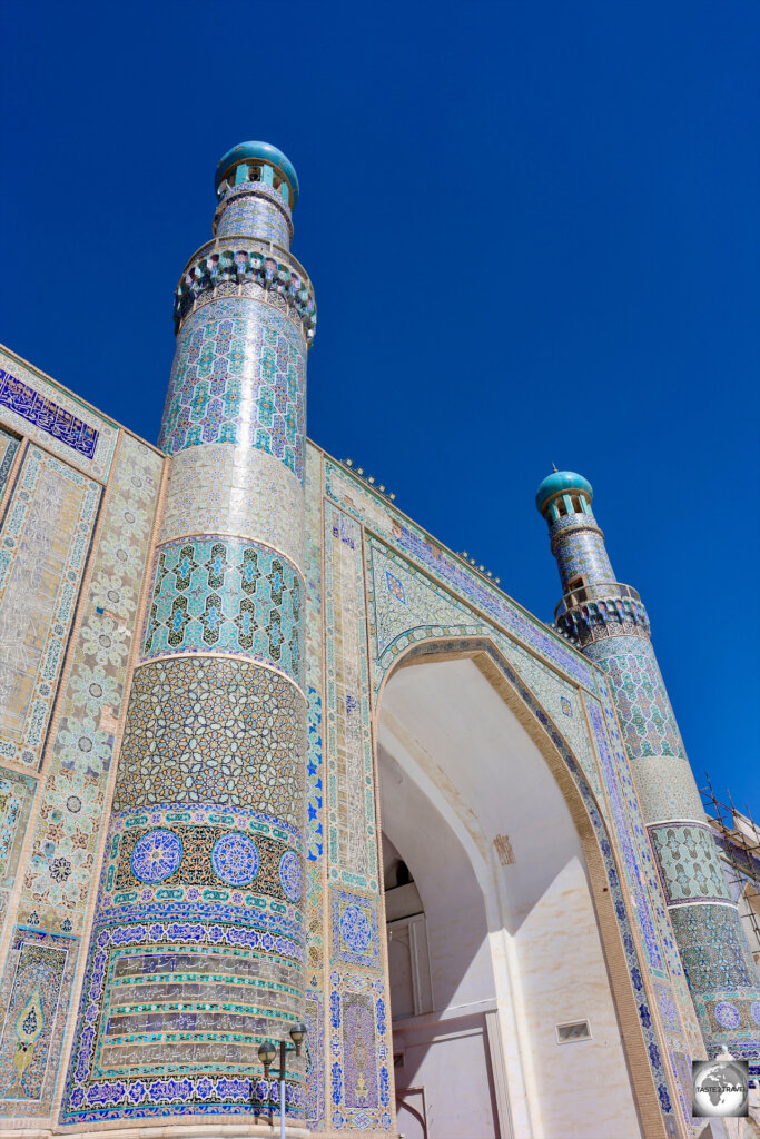 A view of the main Iwan at the Great Mosque of Herat.