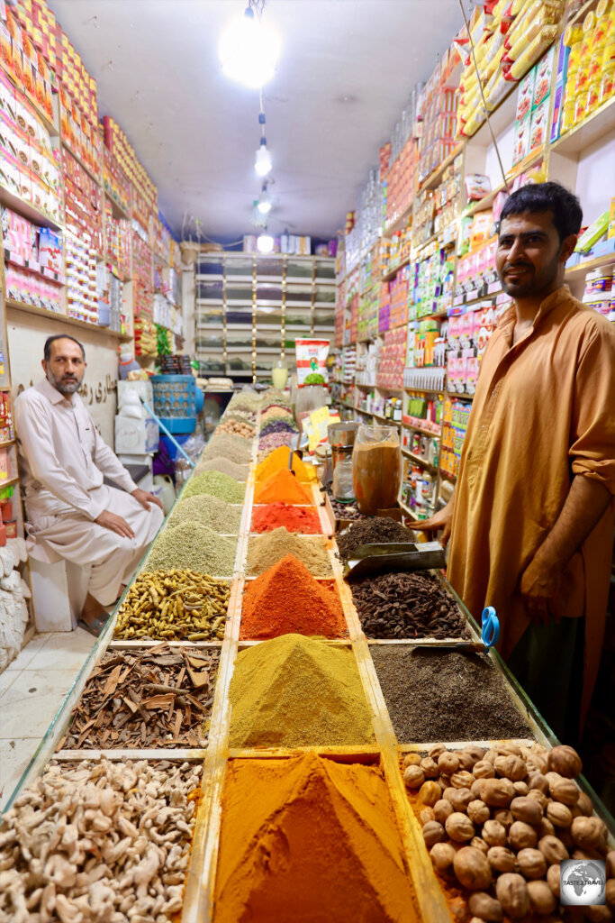 A spice seller at Herat bazaar.