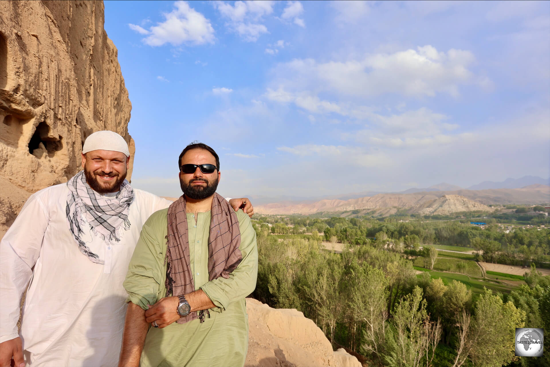 My guide, Jamshyd (left), and my driver, Omar, in Bamyan.