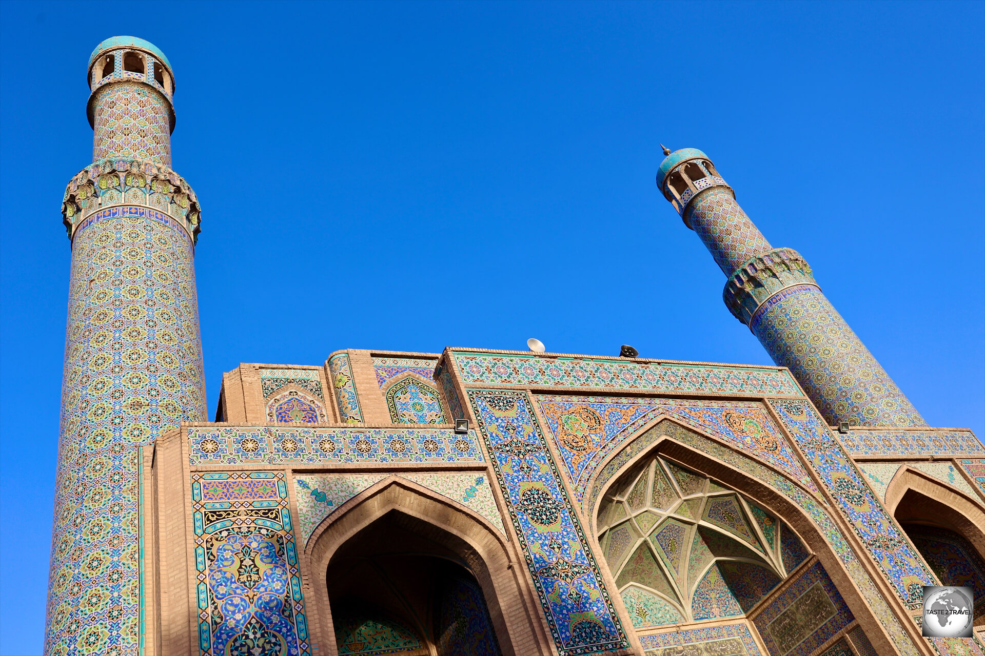 A view of the back entrance of the Great Mosque of Herat.