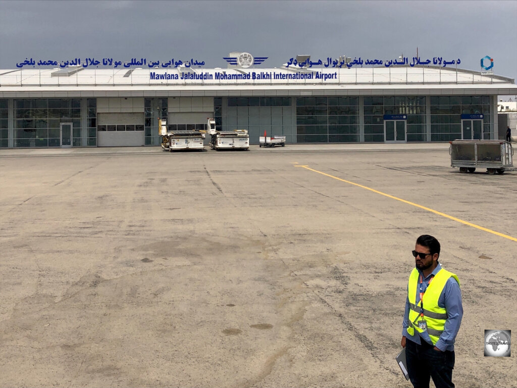 Mazar-e-Sharif International Airport, officially called Mawlana Jalaluddin Mohammad Balkhi International Airport.