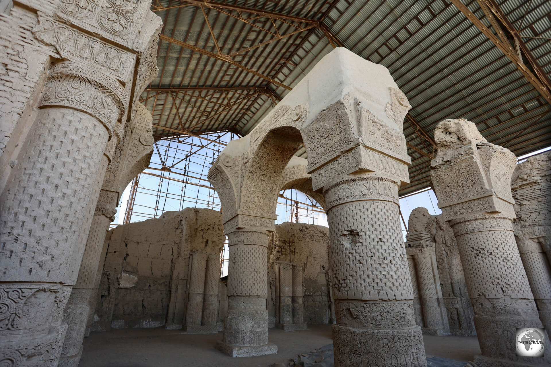 The 'Mosque of Nine Cupolas' is believed to have been built on the site of a former Zoroastrian temple.