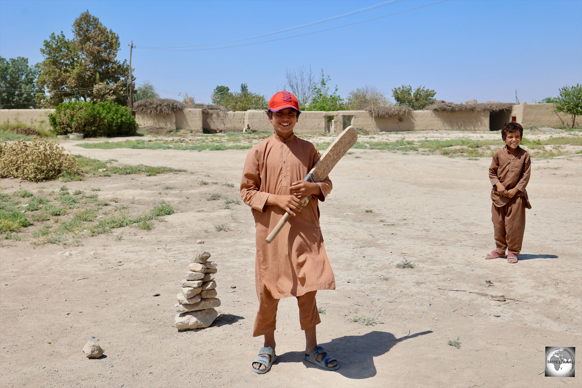 Afghan boys playing cricket in Balkh. The Afghans love cricket!