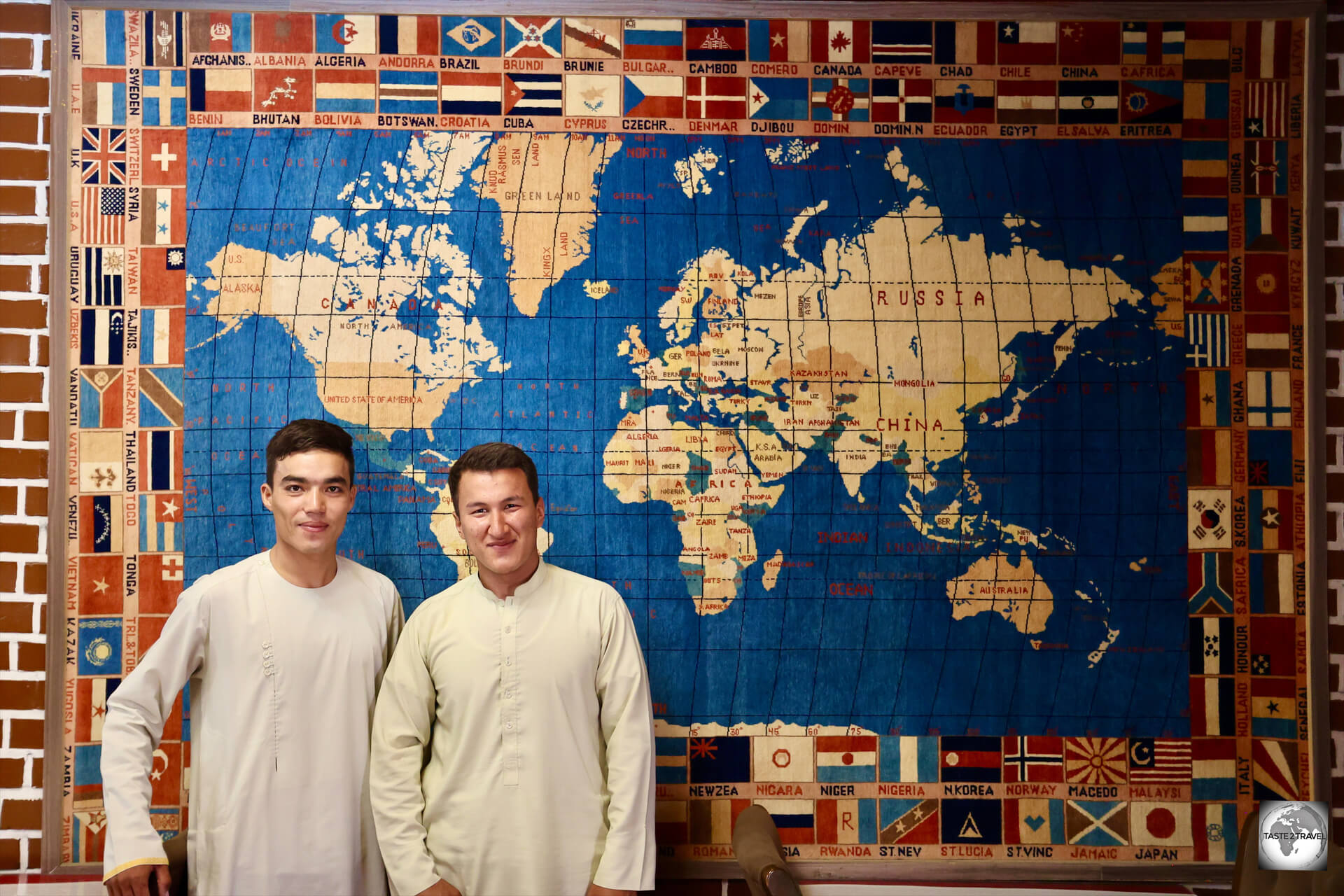 Like many of the inhabitants in Mazar-i-Sharif, my guide (right) and driver were from the Turkmen ethnic group.