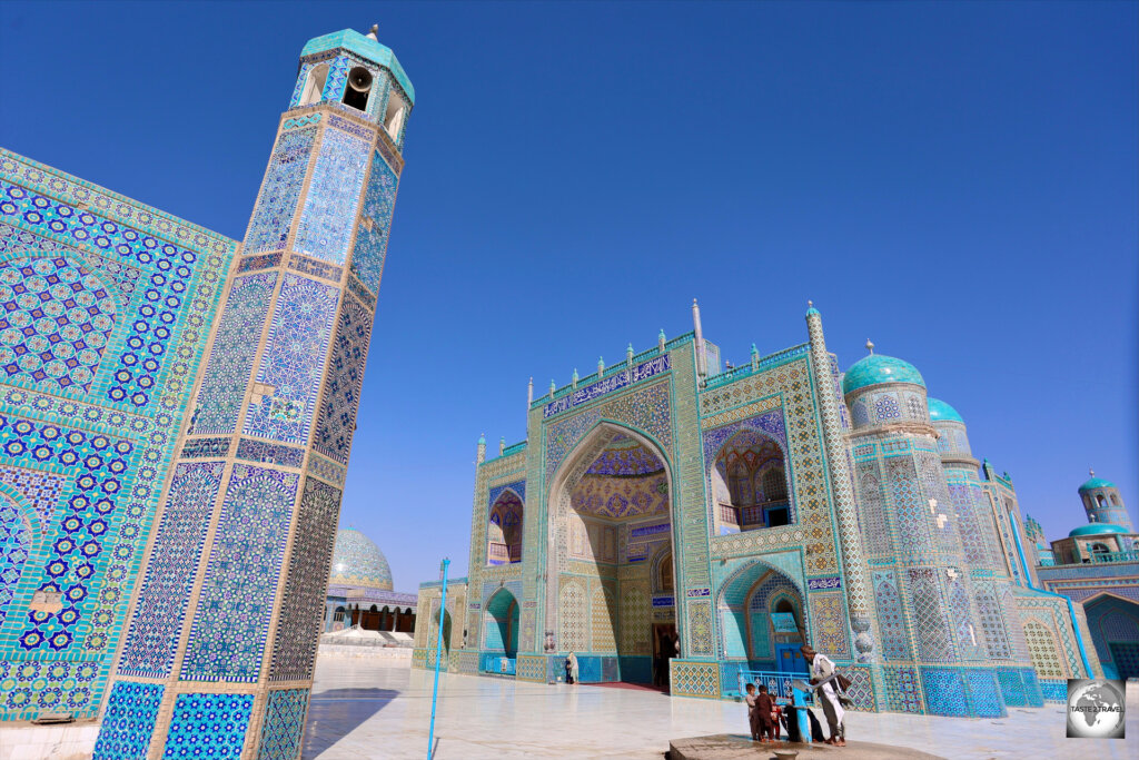 The stunning Blue Mosque is a highlight of Mazar-i-Sharif.