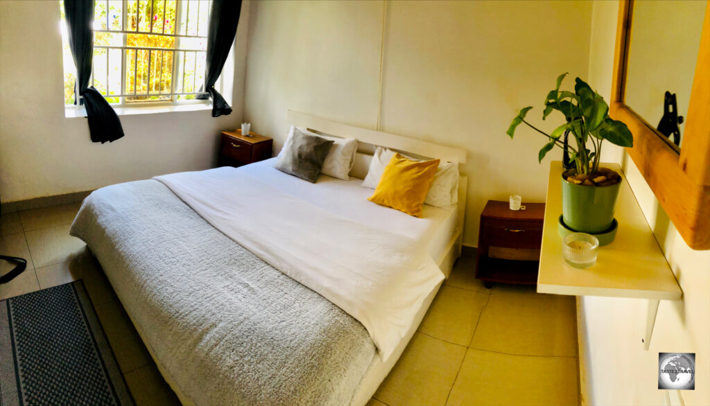 My room at the Indani Residence in Ruhengeri.