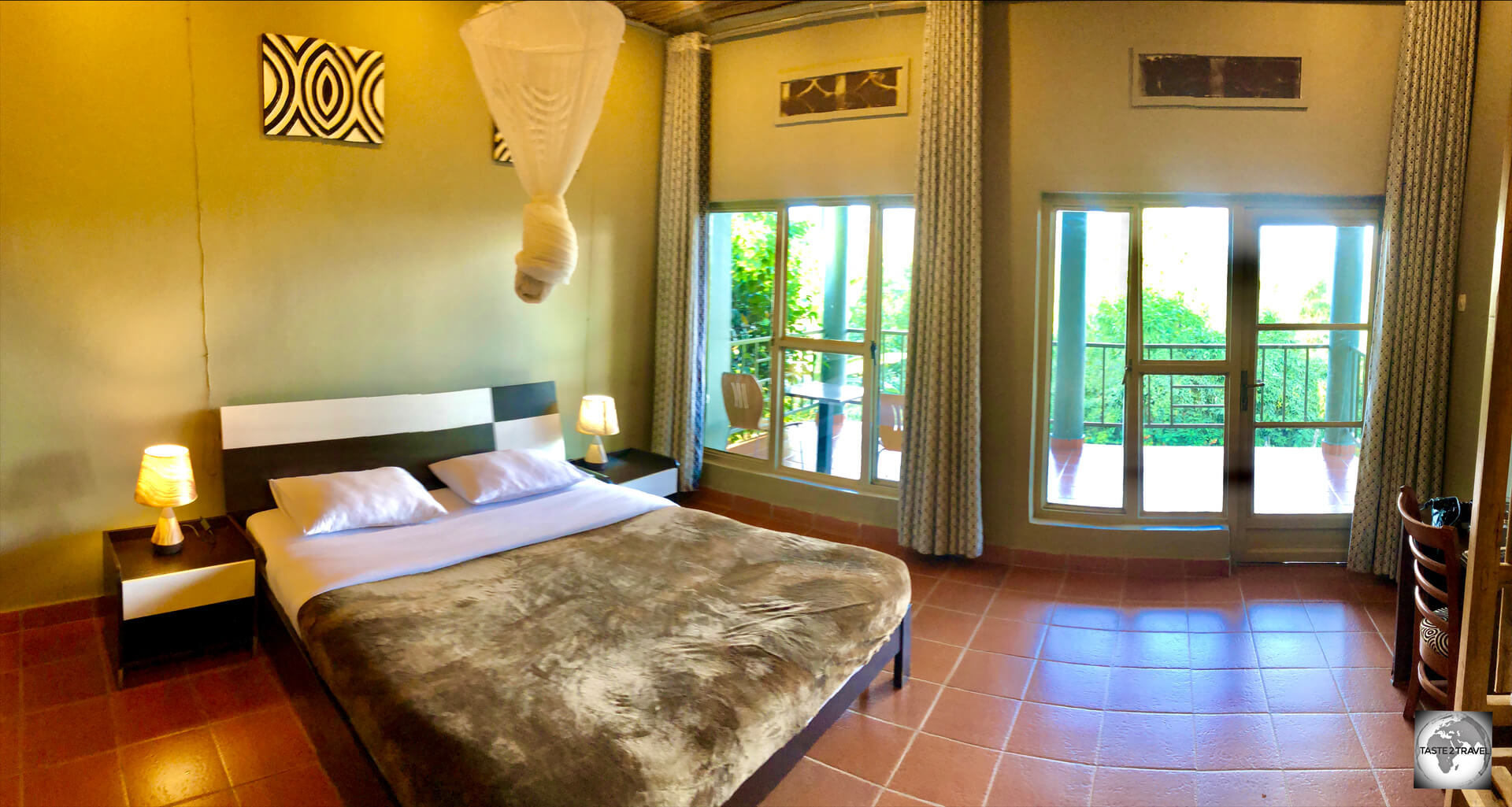 My very spacious and comfortable room at the Nyungwe Top View Hill Hotel.